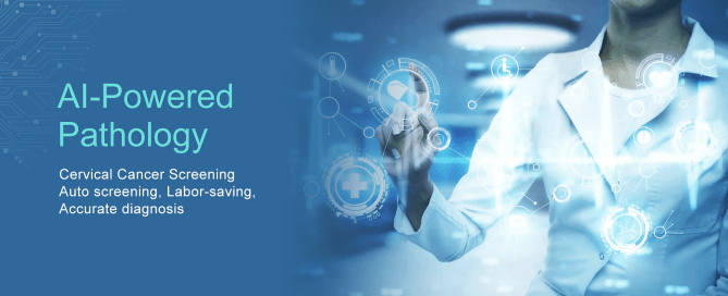 KFBIO Artificial Intelligence Cervical Cancer Screening System is an in-time upgraded AI-assisted cytopathology diagnosis system to support pathologists’ work. Trained AI helps identify different suspected lesion areas of the whole slide image to diagnose whether the case is positive. It digitizes the whole pathology workflow for the convenience of sample tracking.
